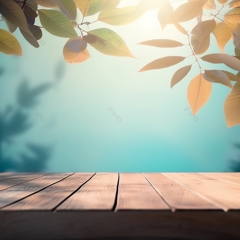 树叶日光木板广告背景,高清,摄影图,摄影图片,图片大全,摄影图免费下载